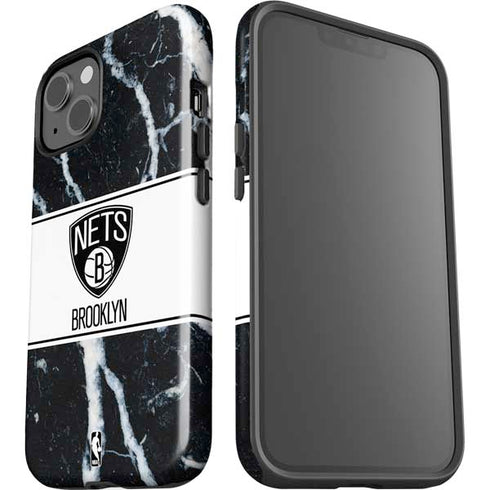 NBA Brooklyn Nets Marble iPhone 15 Impact Case